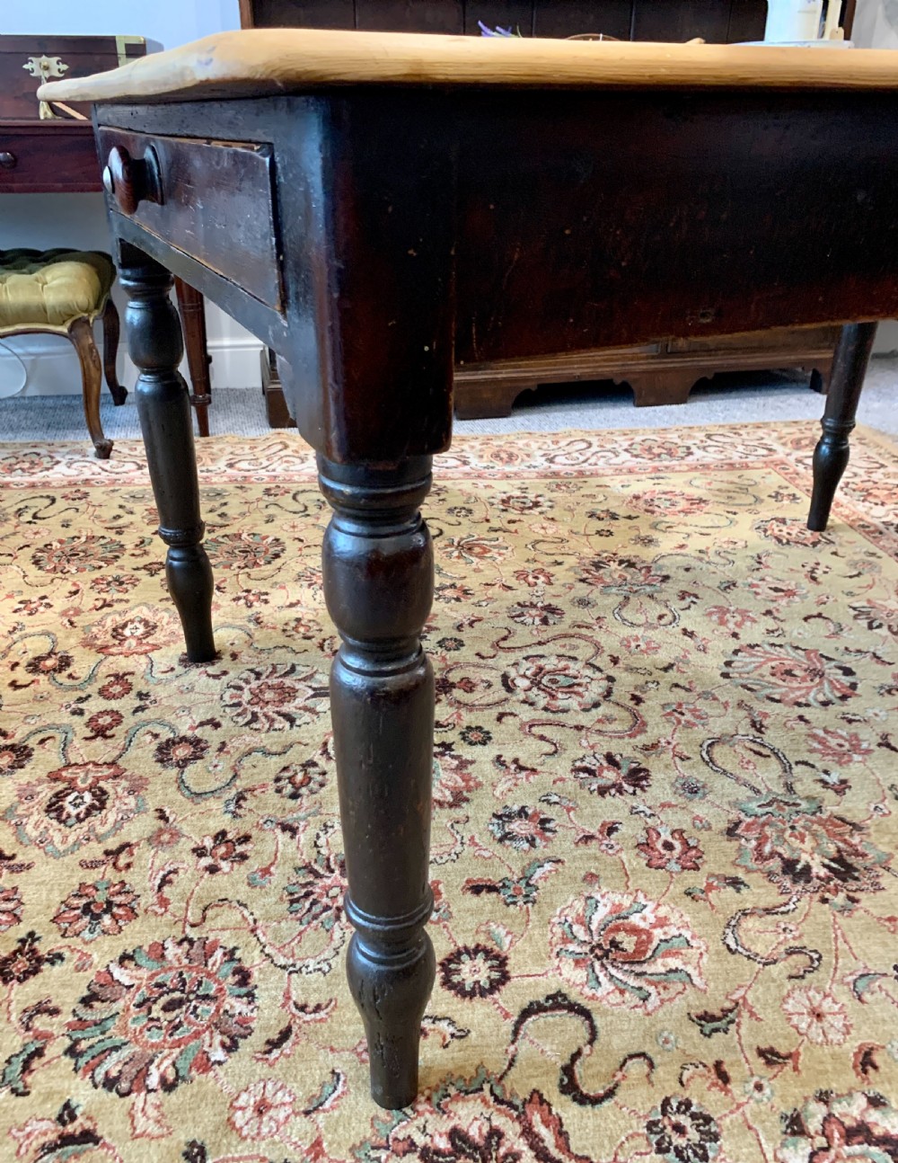 Victorian Pine Farmhouse Table View XV