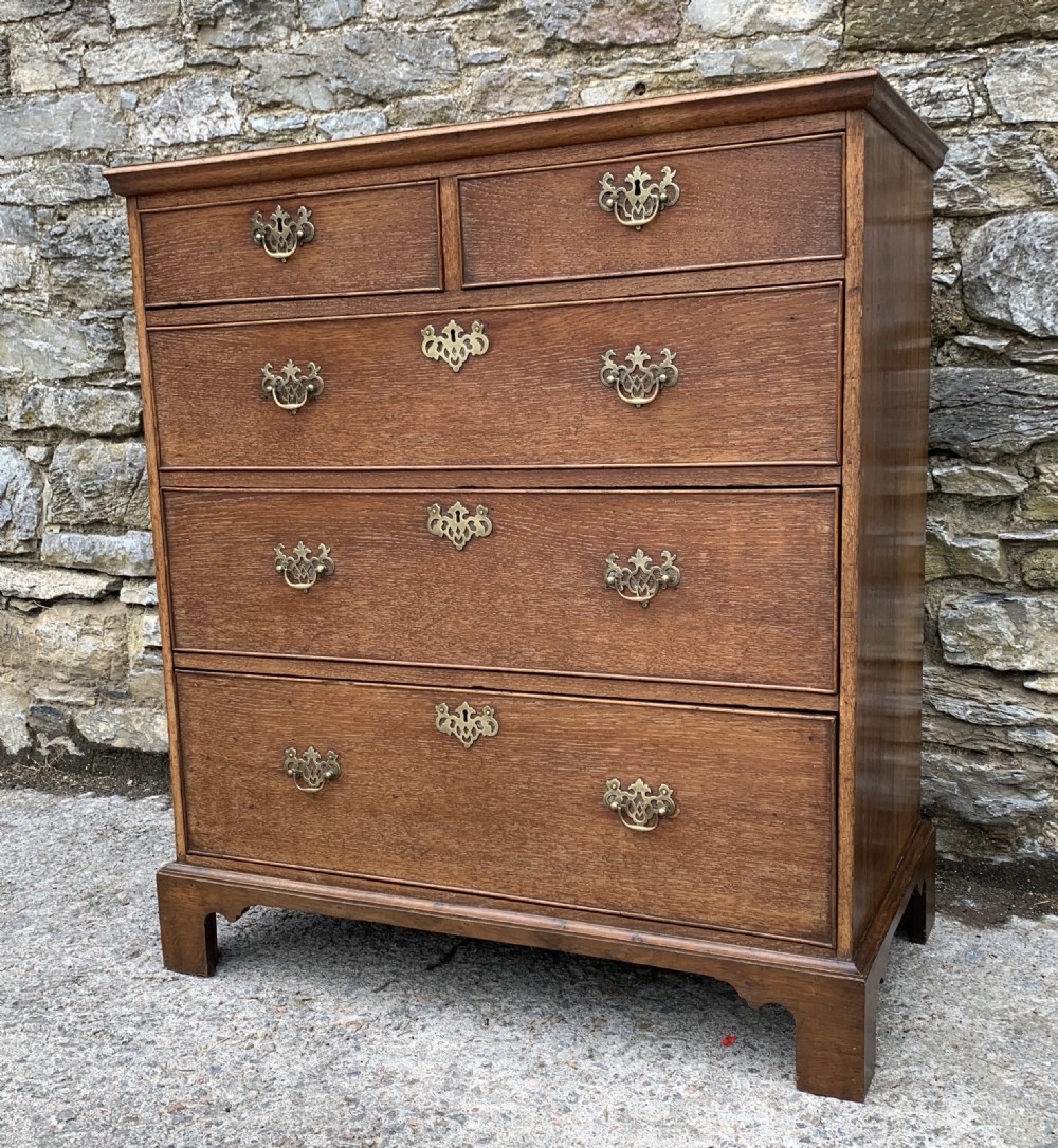 Georgian Oak Crossbanded Chest of Drawers View XIV