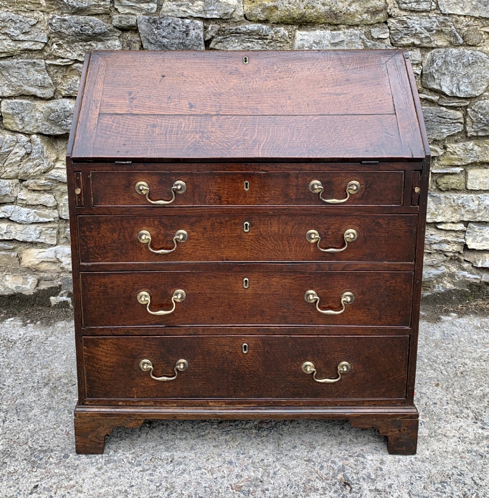 Small Georgian Country Oak Bureau View II