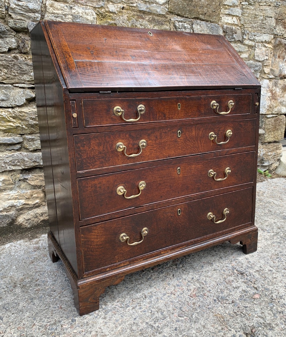 Small Georgian Country Oak Bureau View VI