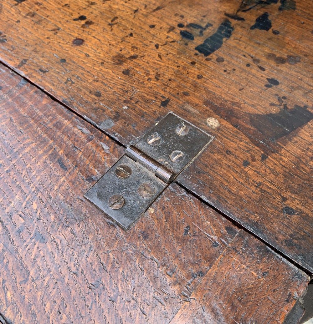 Small Georgian Country Oak Bureau View XVI