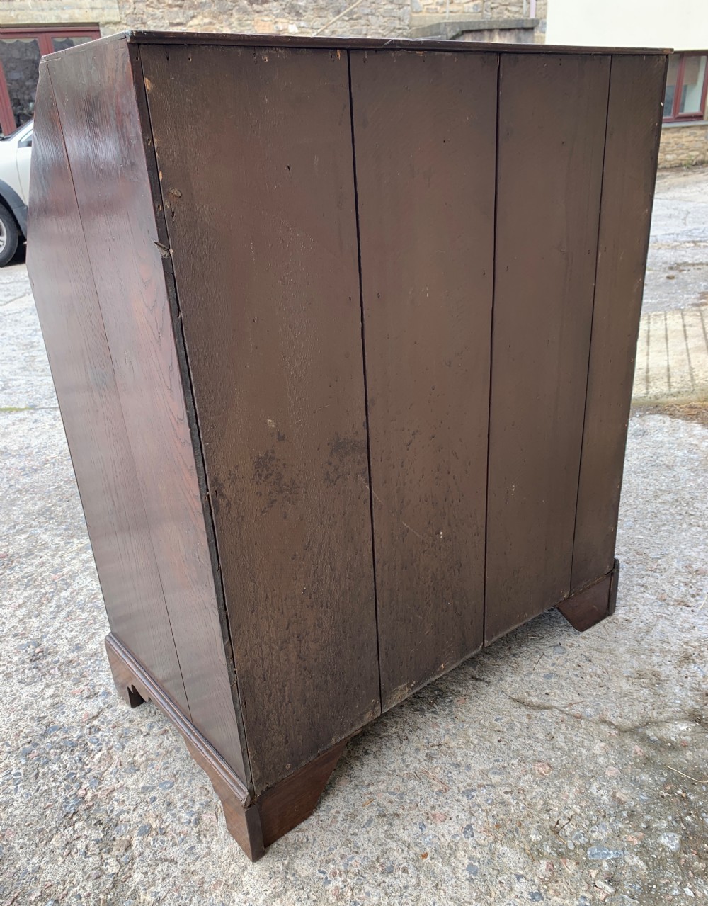 Small Georgian Country Oak Bureau View XX