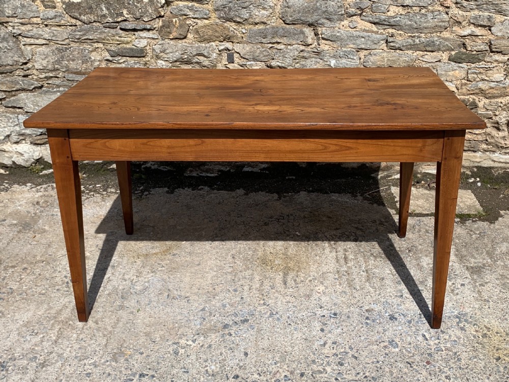 Antique French Elm Farmhouse Table View II