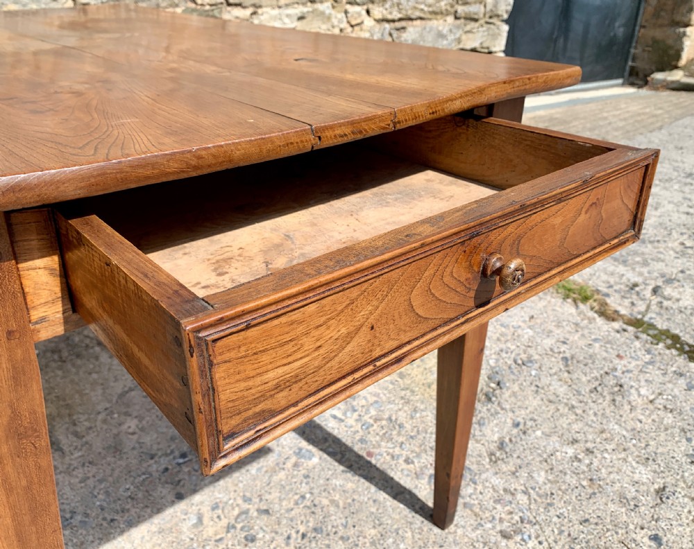 Antique French Elm Farmhouse Table View III