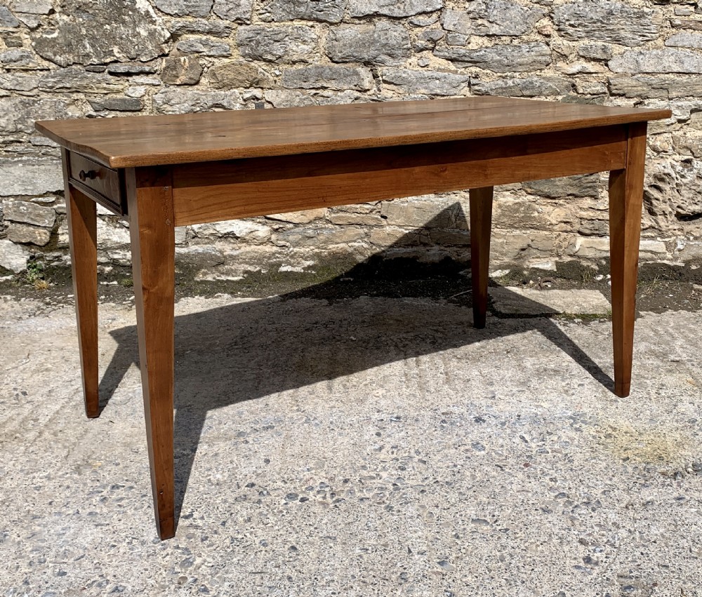 Antique French Elm Farmhouse Table View IV