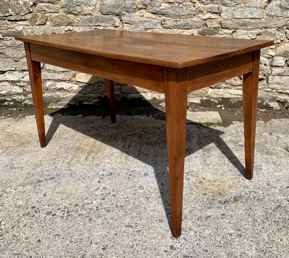 Antique French Elm Farmhouse Table View V