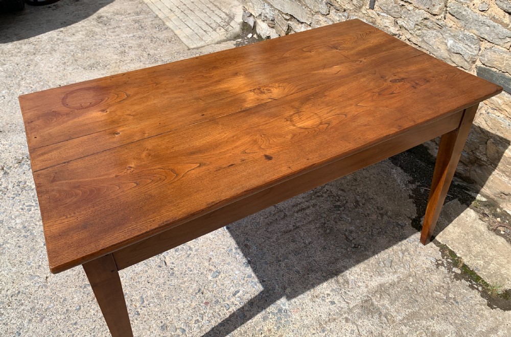 Antique French Elm Farmhouse Table View VI
