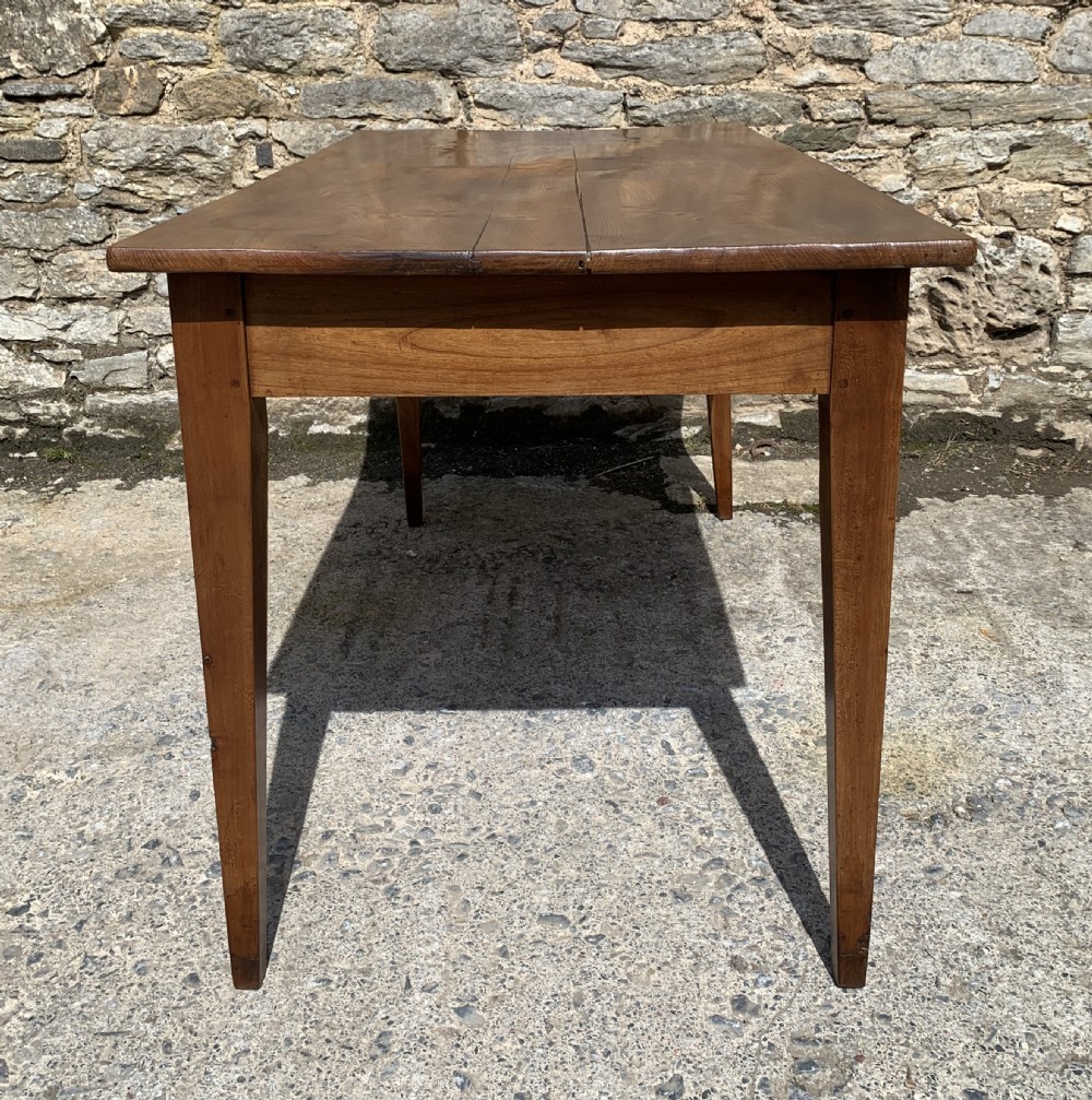 Antique French Elm Farmhouse Table View X