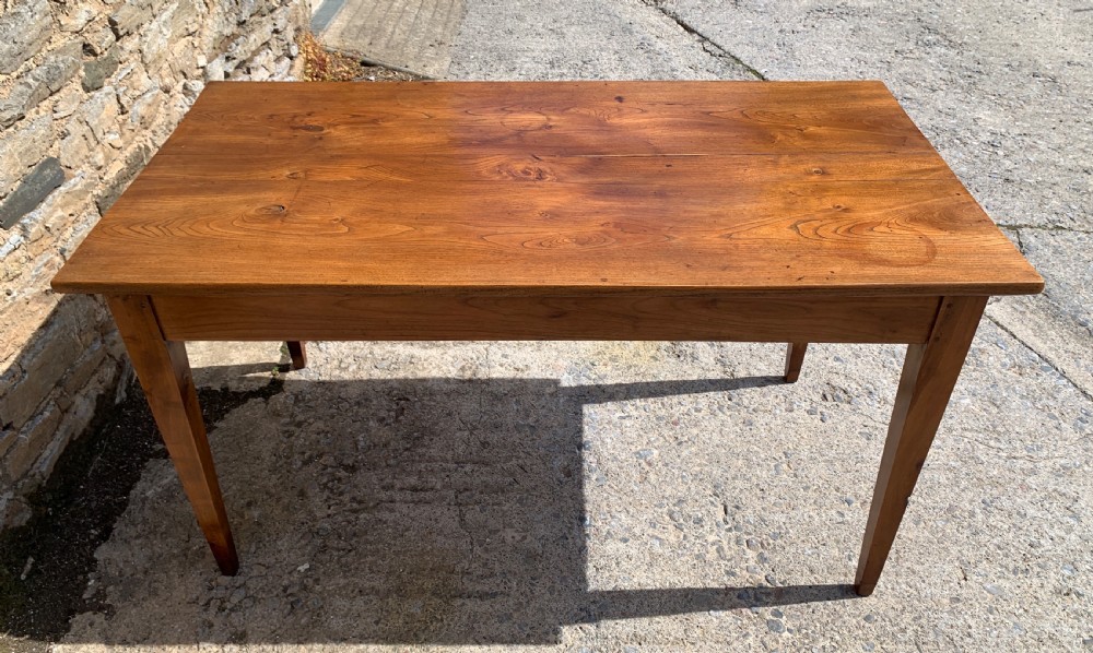 Antique French Elm Farmhouse Table View XVII