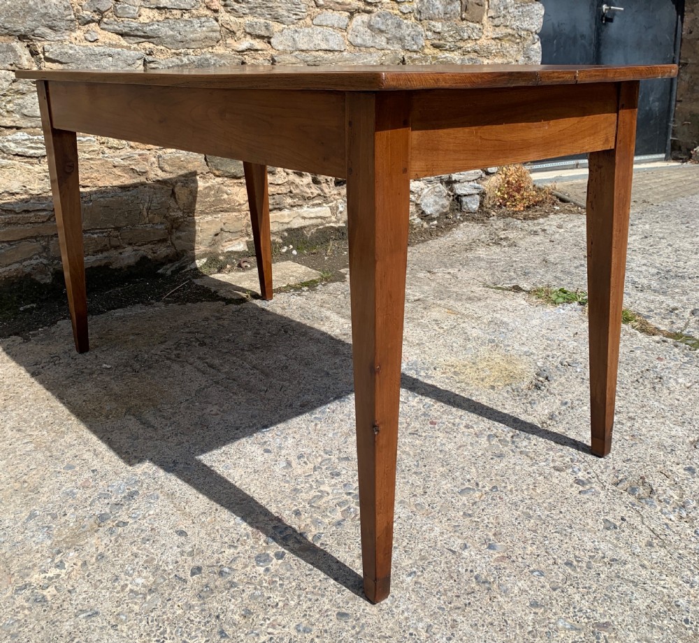 Antique French Elm Farmhouse Table View XIX