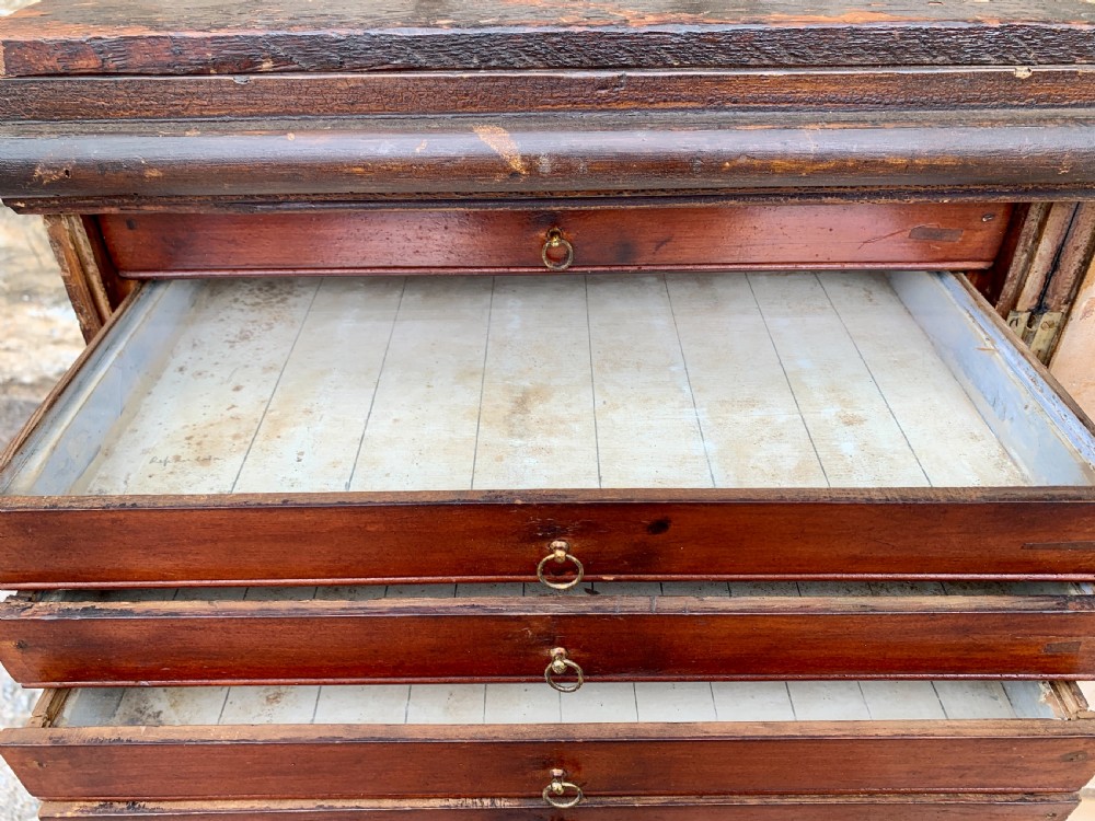 Georgian Collectors Tabletop Specimen Cabinet View XXII