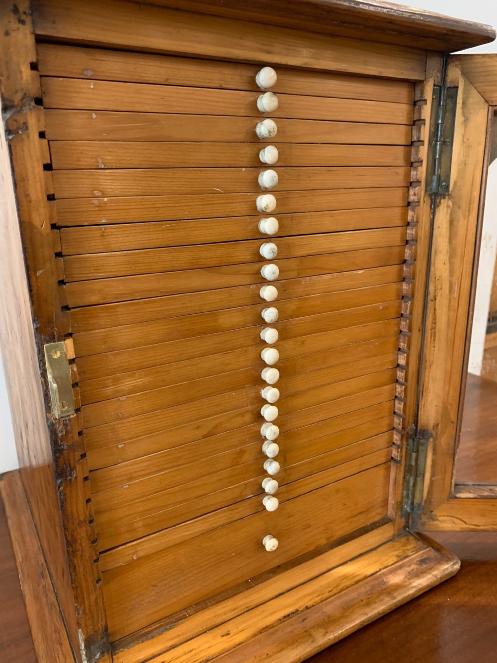 Antique Pine Microscope Slide Cabinet View VII