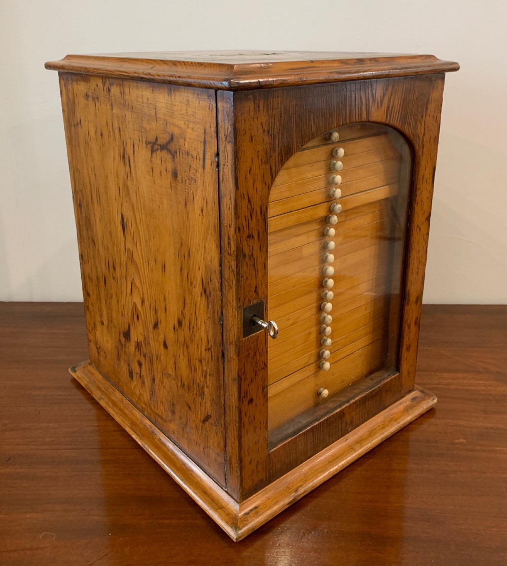 Antique Pine Microscope Slide Cabinet View IX