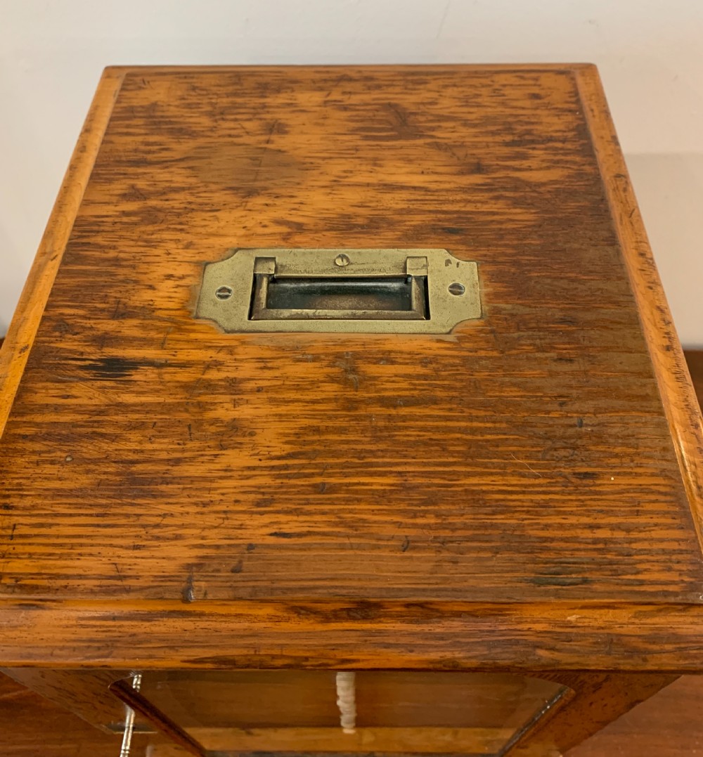 Antique Pine Microscope Slide Cabinet View XIV