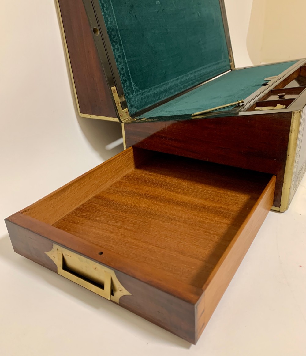 Georgian Mahogany Campaign Writing Slope View III