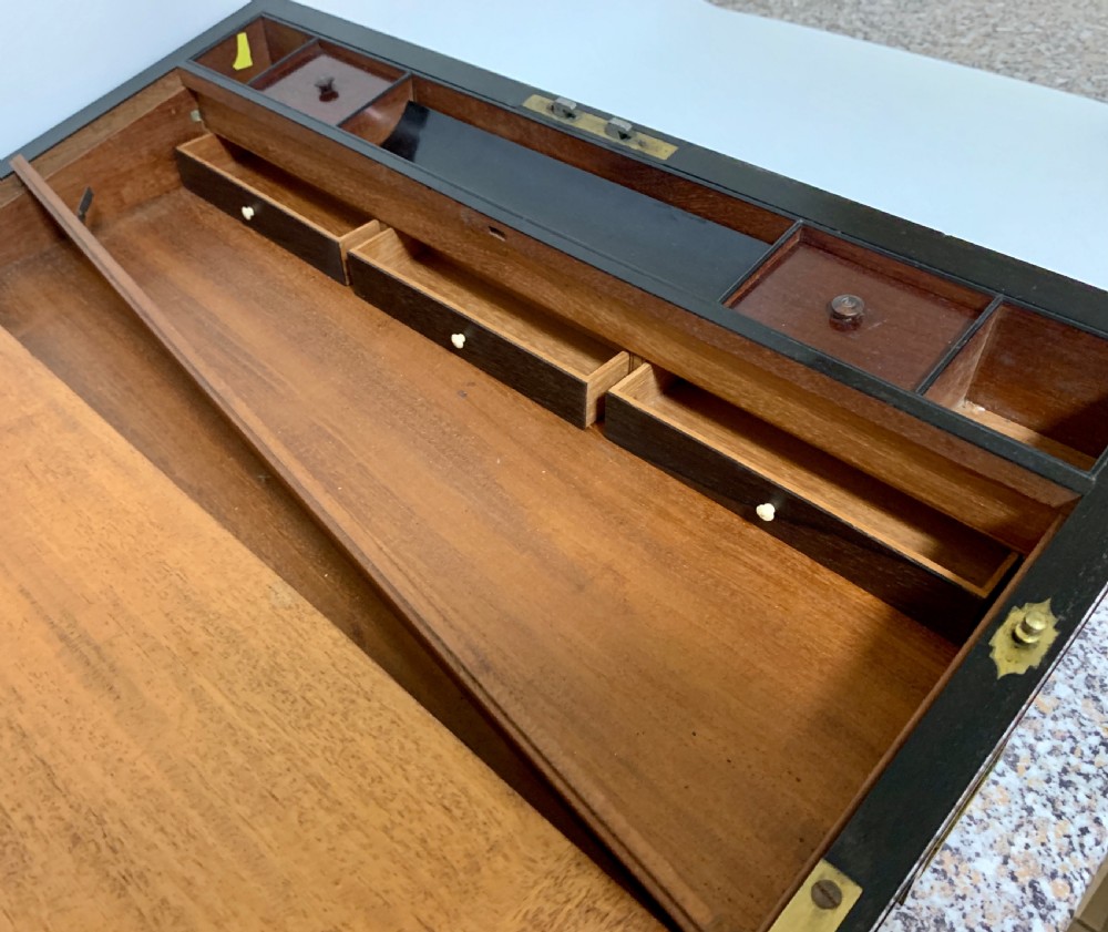 Georgian Mahogany Campaign Writing Slope View VI