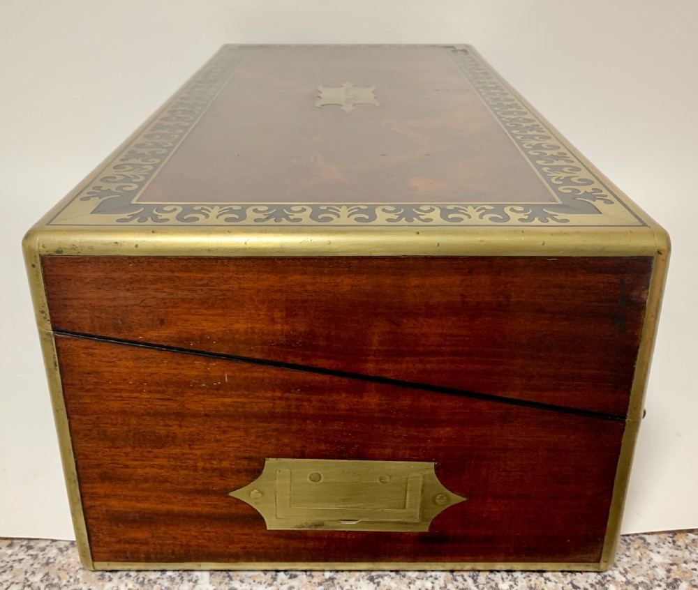 Georgian Mahogany Campaign Writing Slope View XII