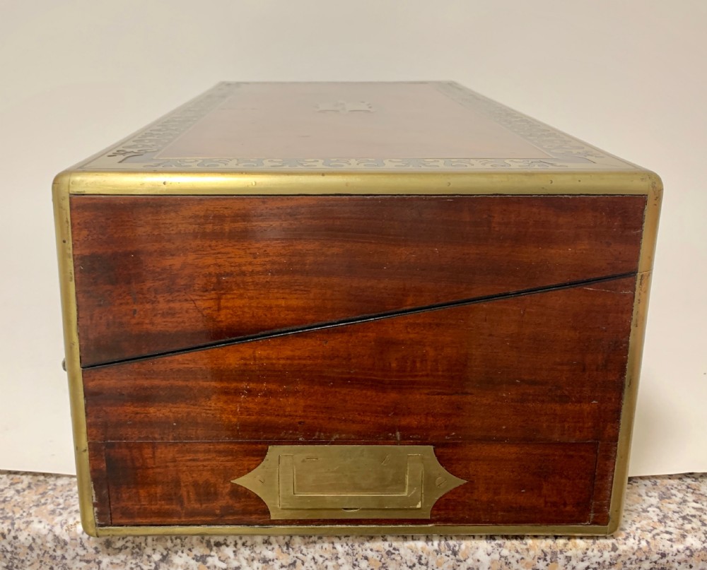 Georgian Mahogany Campaign Writing Slope View XIV