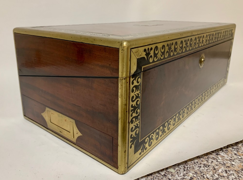Georgian Mahogany Campaign Writing Slope View XV