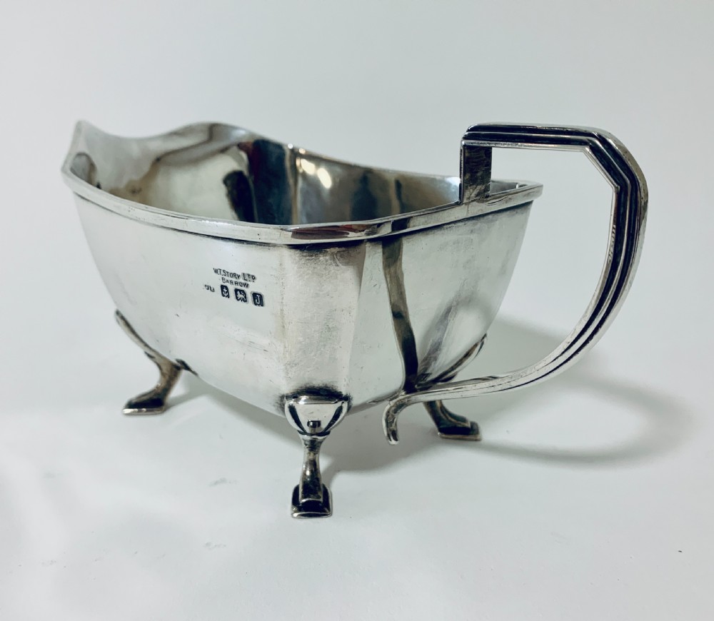 Antique Solid Sterling Silver Gravy Boat Jug View X