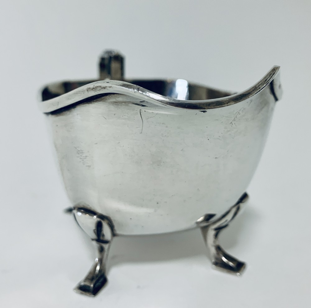 Antique Solid Sterling Silver Gravy Boat Jug View XII