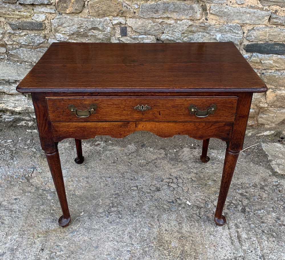 18th Century Oak Pad Foot Lowboy View II