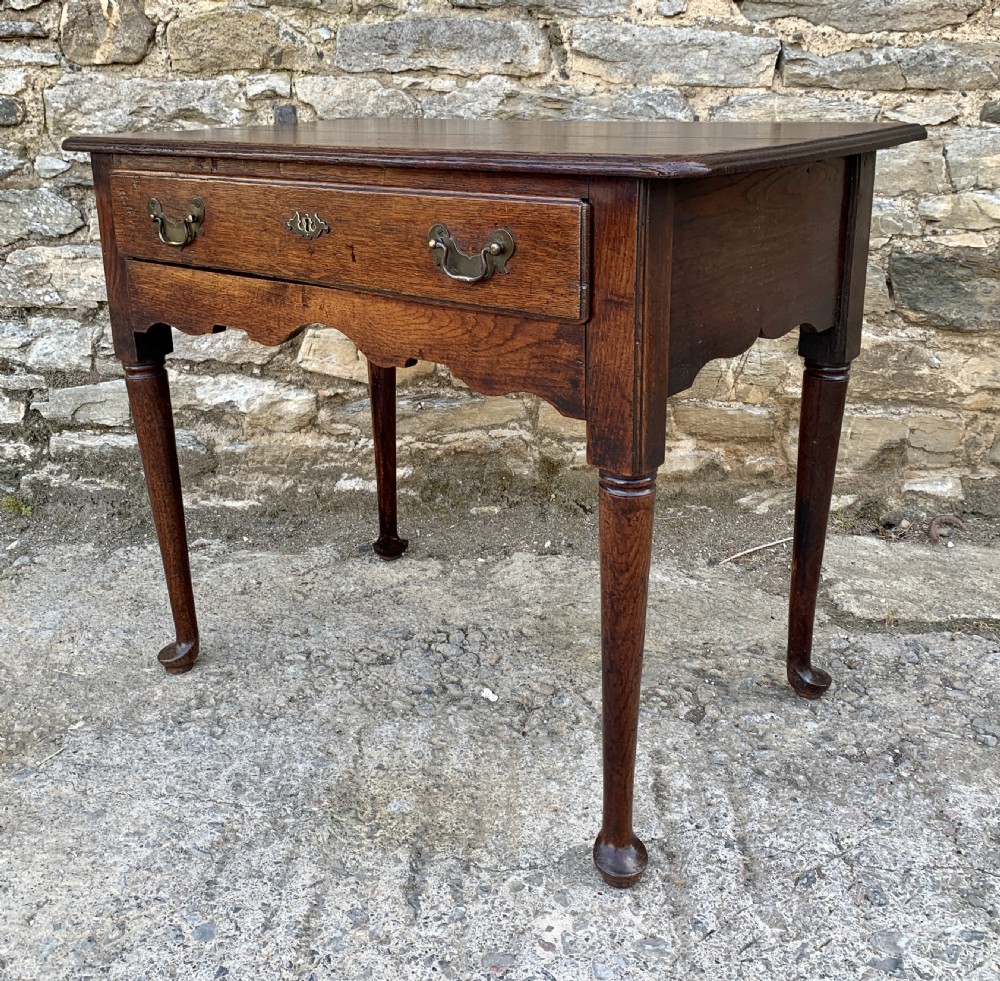 18th Century Oak Pad Foot Lowboy View V