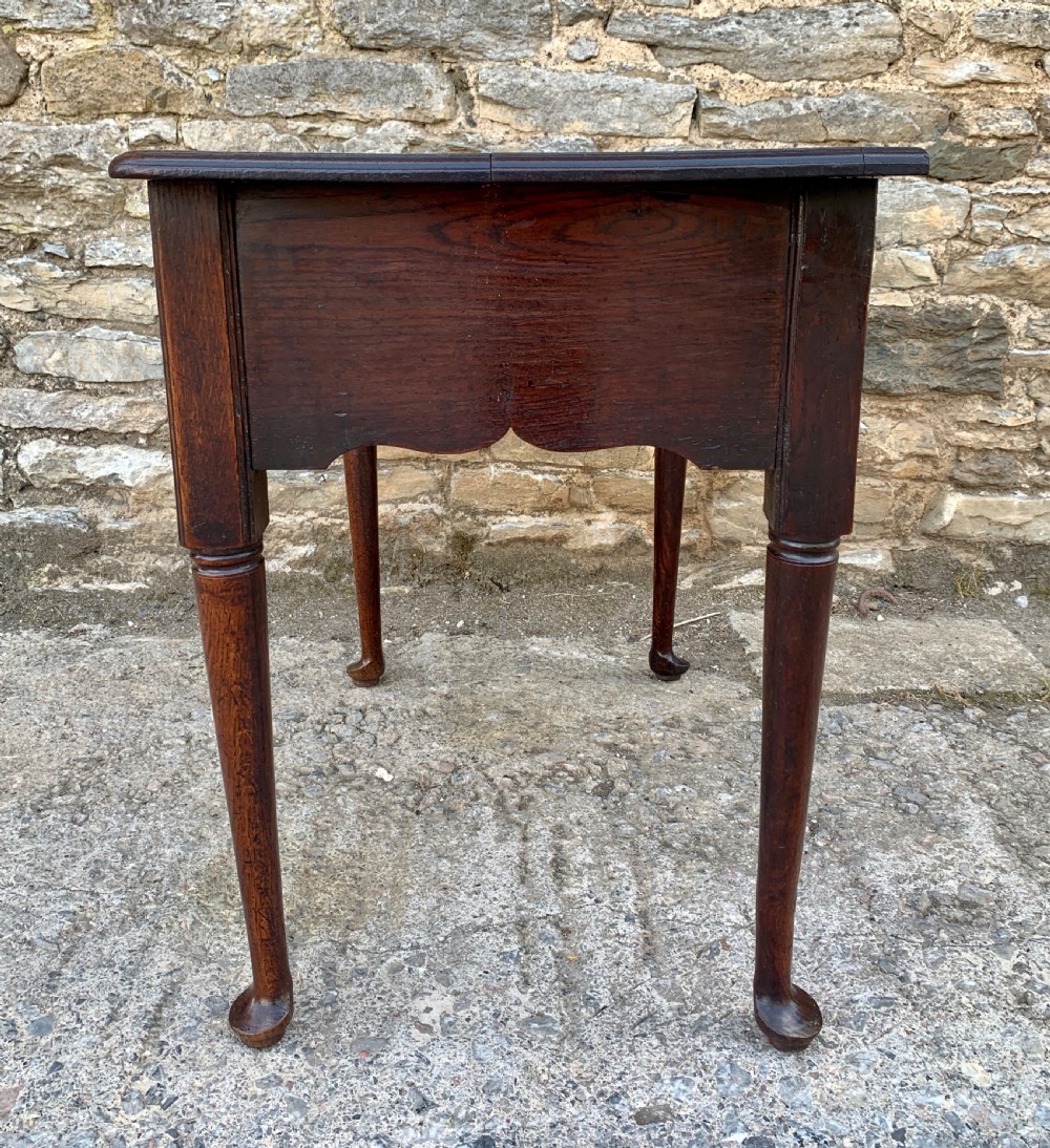 18th Century Oak Pad Foot Lowboy View X