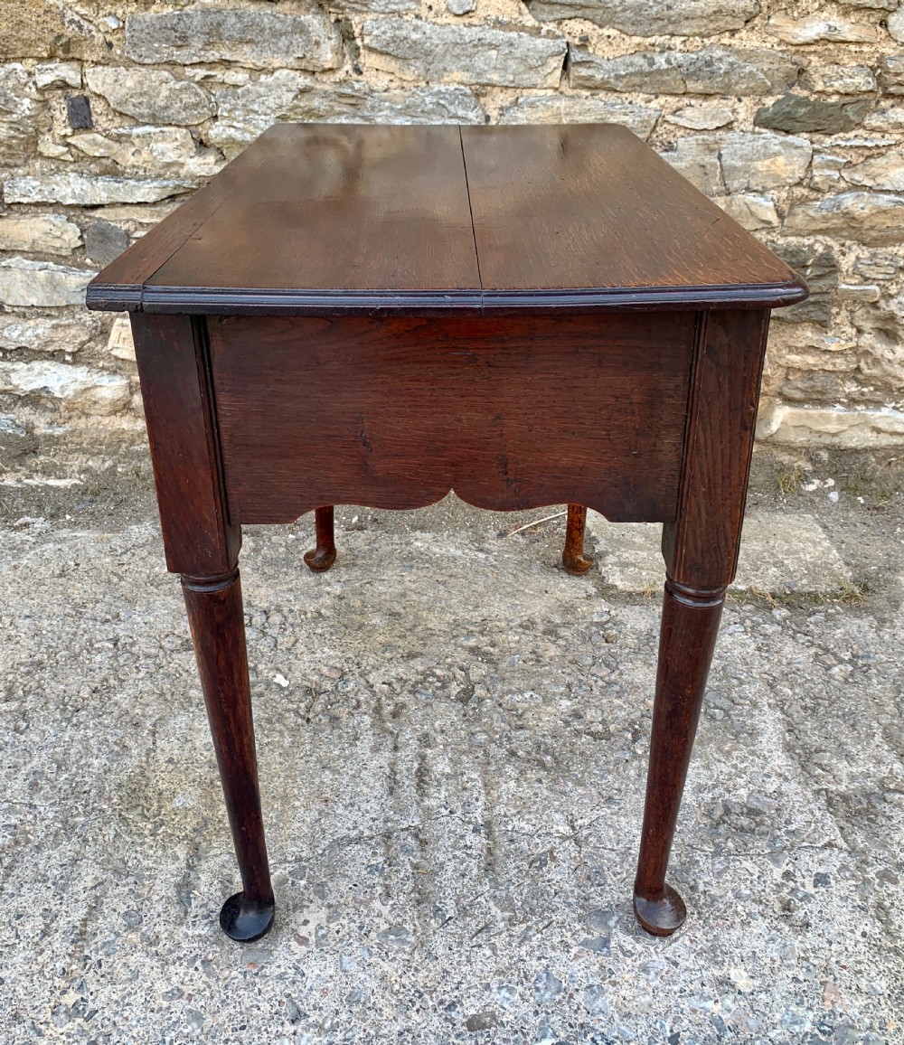 18th Century Oak Pad Foot Lowboy View XI