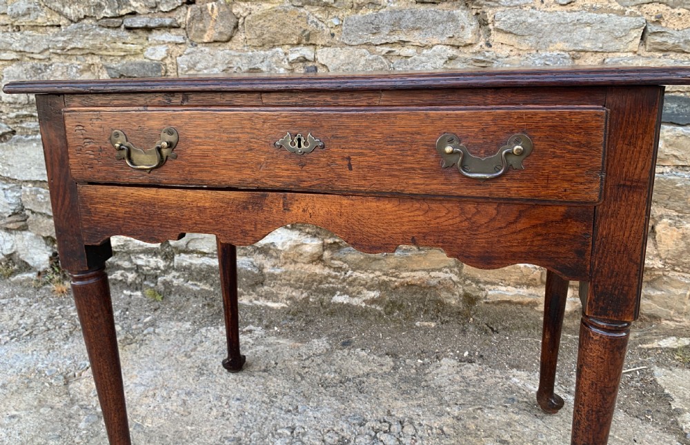 18th Century Oak Pad Foot Lowboy View XII