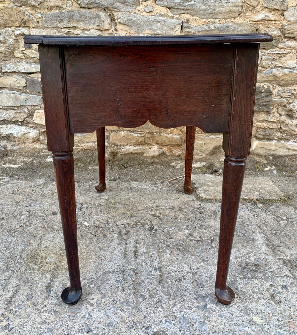 18th Century Oak Pad Foot Lowboy View XIX