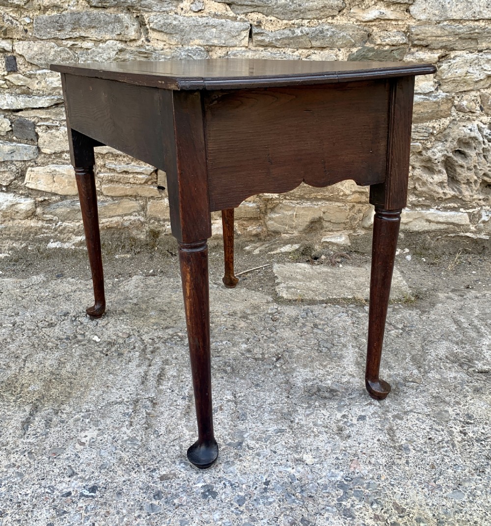 18th Century Oak Pad Foot Lowboy View XX