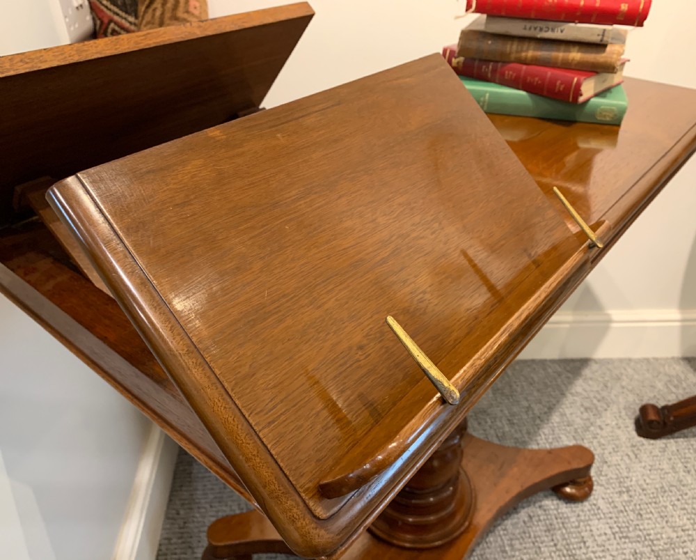 Victorian Mahogany Adjustable Reading Table by Ward View XII