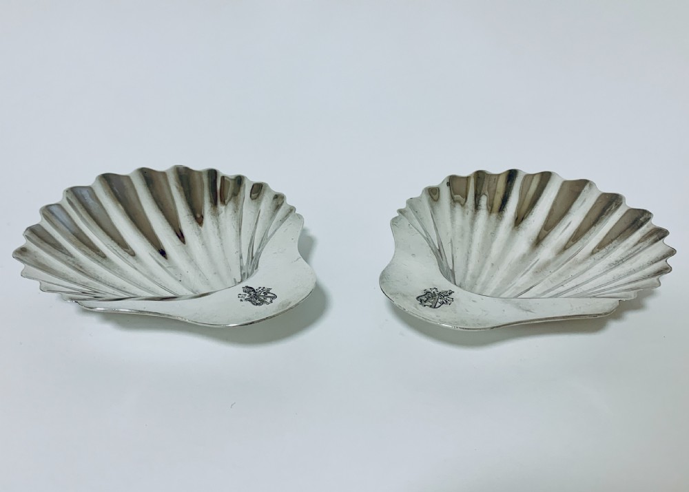 Pair of 18th Century Solid Silver Butter Dishes