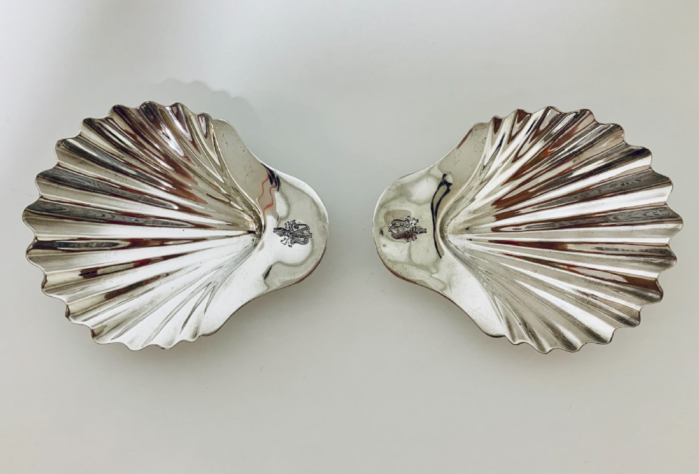 Pair of 18th Century Solid Silver Butter Dishes View V