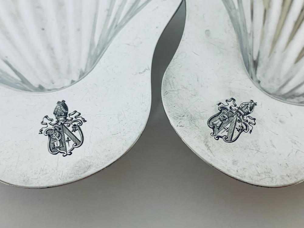 Pair of 18th Century Solid Silver Butter Dishes View VIII