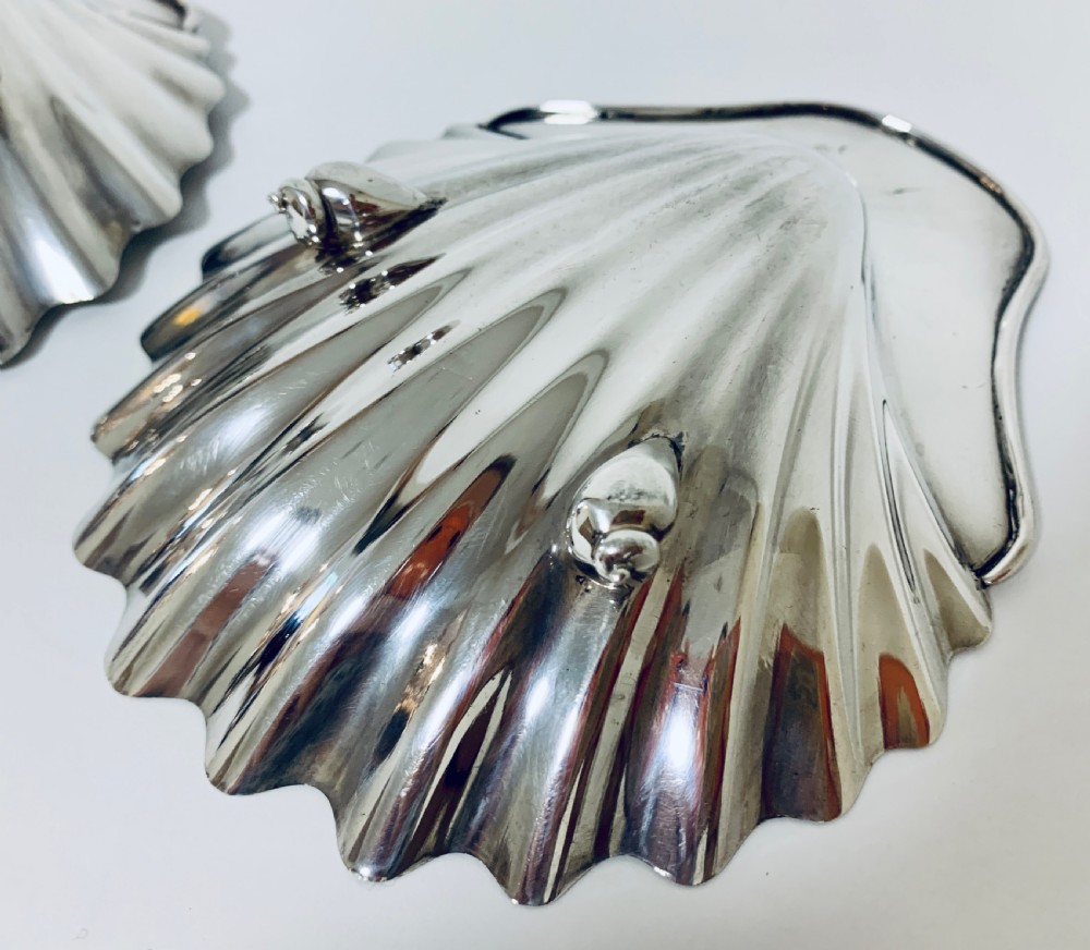 Pair of 18th Century Solid Silver Butter Dishes View IX