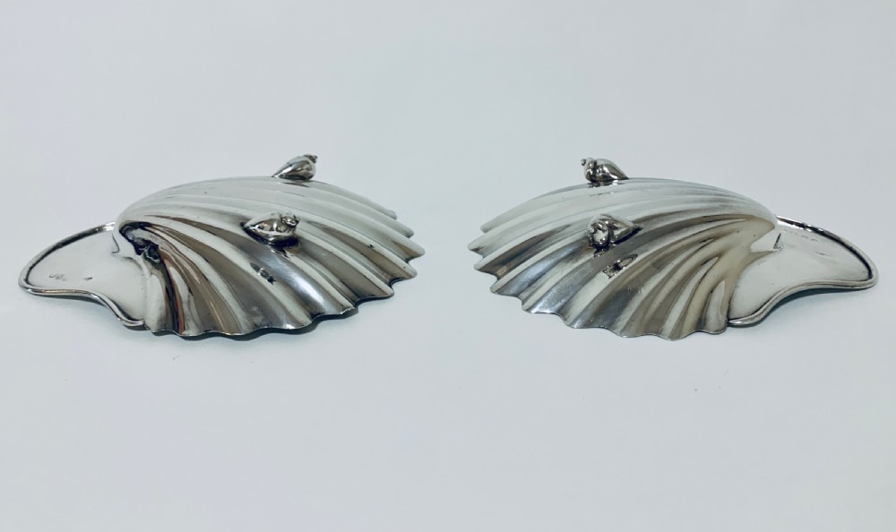 Pair of 18th Century Solid Silver Butter Dishes View XII