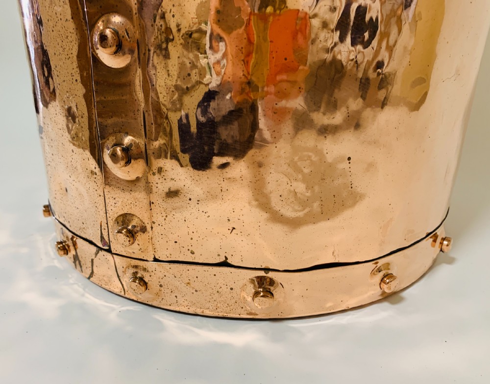 Antique Riveted Copper Bucket View VII
