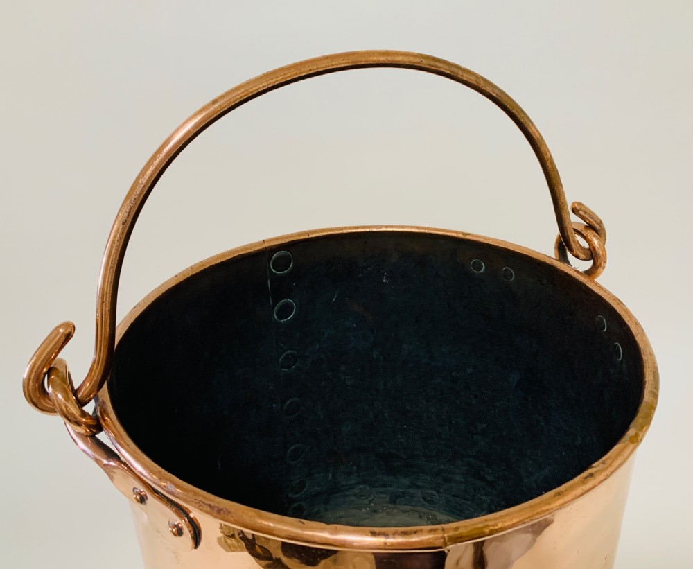 Antique Riveted Copper Bucket View VIII