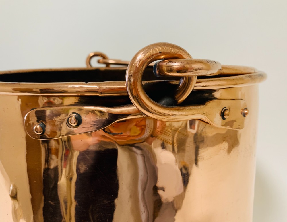 Antique Riveted Copper Bucket View XI