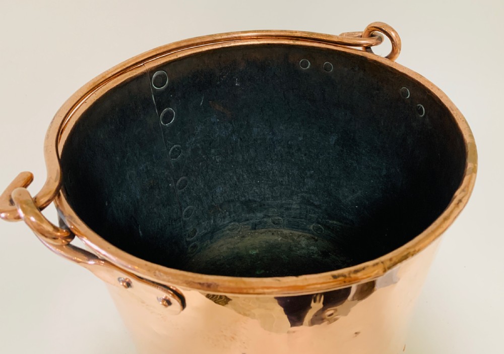 Antique Riveted Copper Bucket View XII