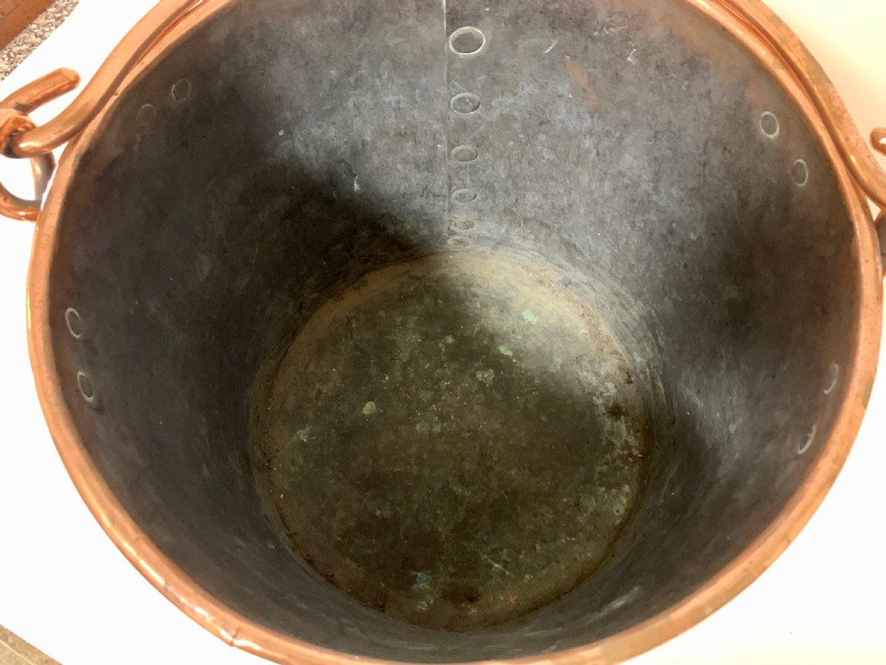 Antique Riveted Copper Bucket View XIV