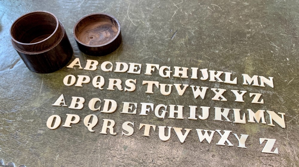 Set of Antique Victorian Bone Spelling Alphabet Letters