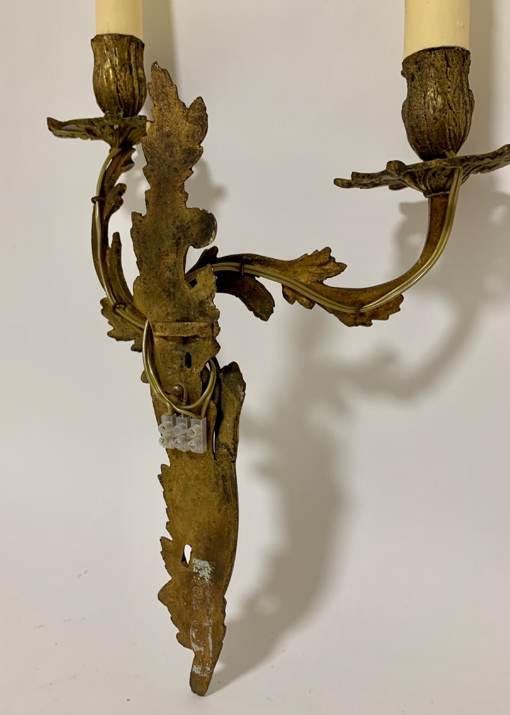 Antique Gilt Metal Wall Light View VI