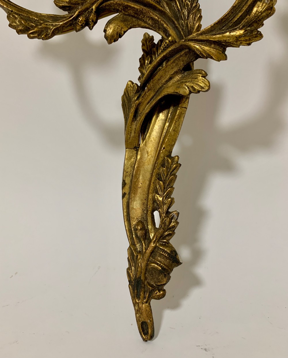 Antique Gilt Metal Wall Light View VII