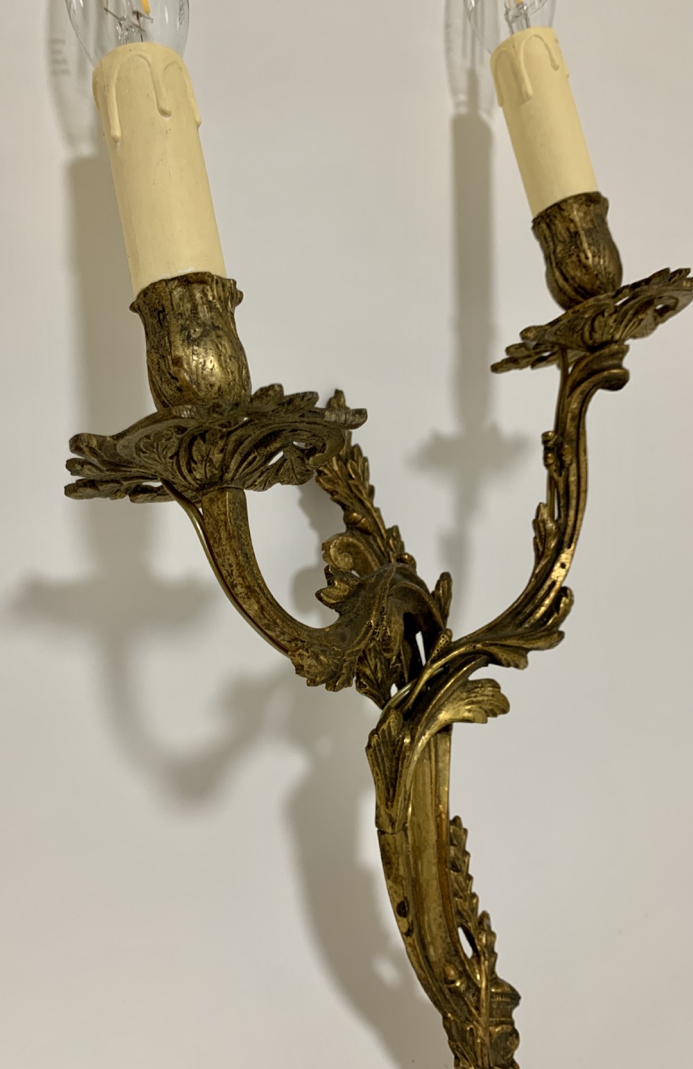 Antique Gilt Metal Wall Light View VIII