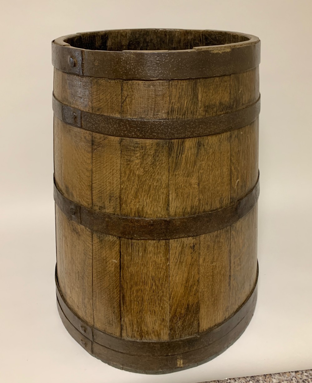 Antique Oak Coopered Barrel  View IX