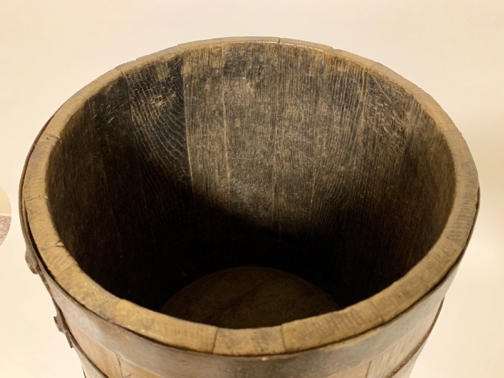 Antique Oak Coopered Barrel  View X