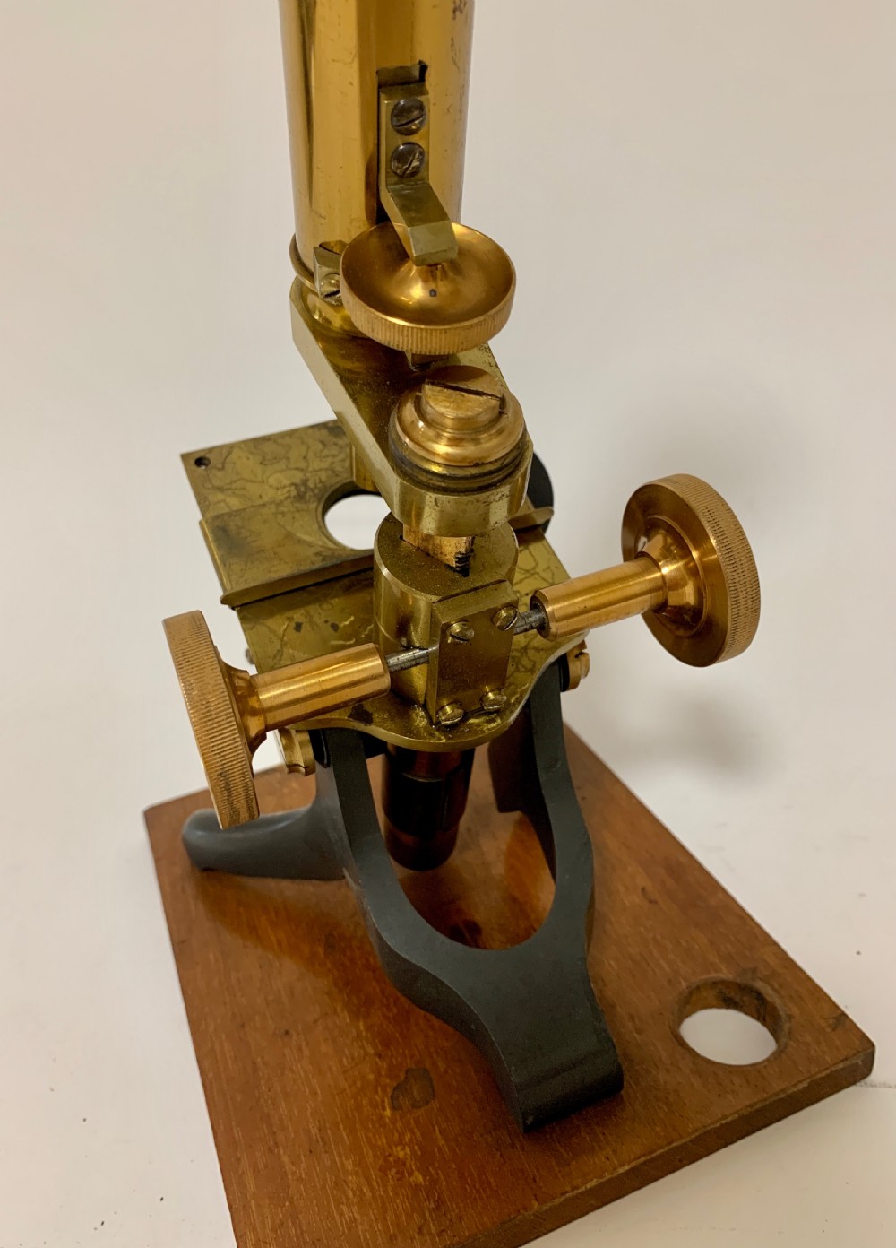 Antique Brass Bar Limb Microscope View VII